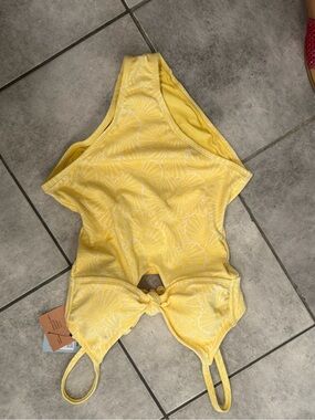 Target Yellow Women’s One-Piece Swimsuit with Shell Print